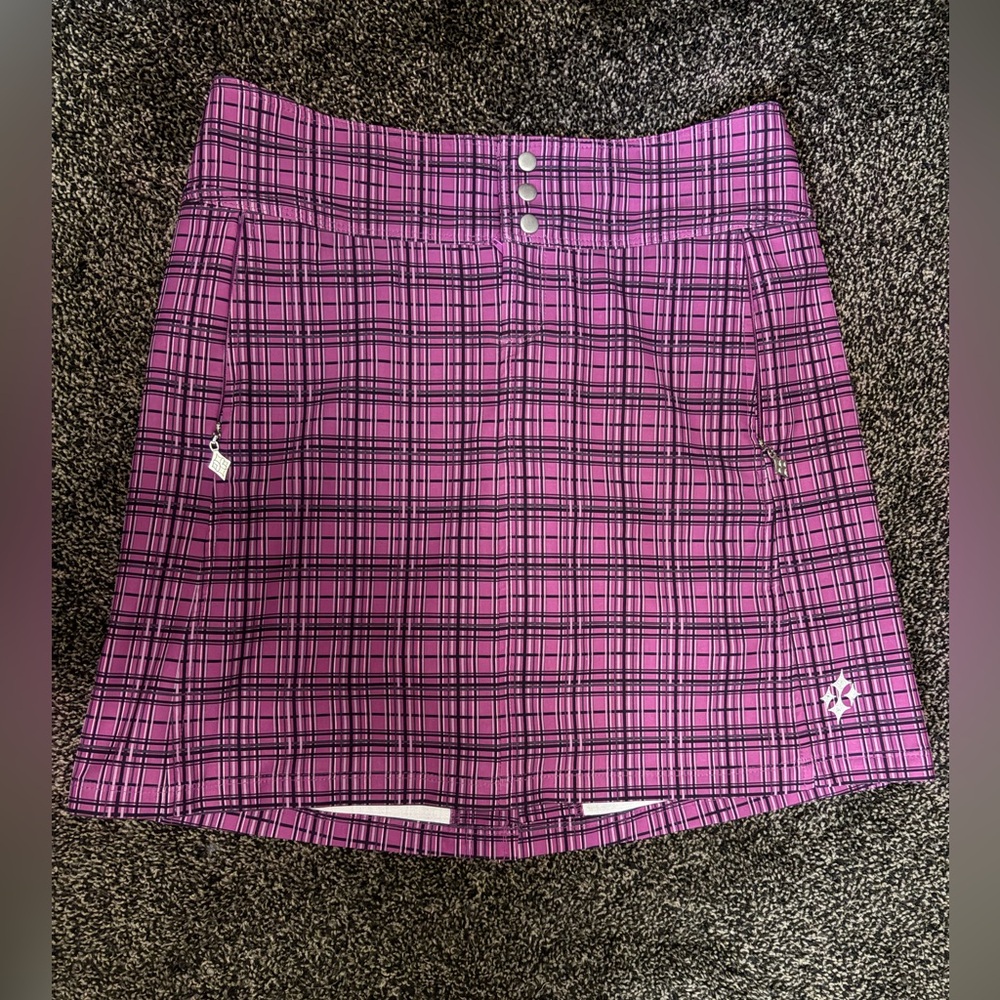 Jofit Pink Plaid A-Line Skort